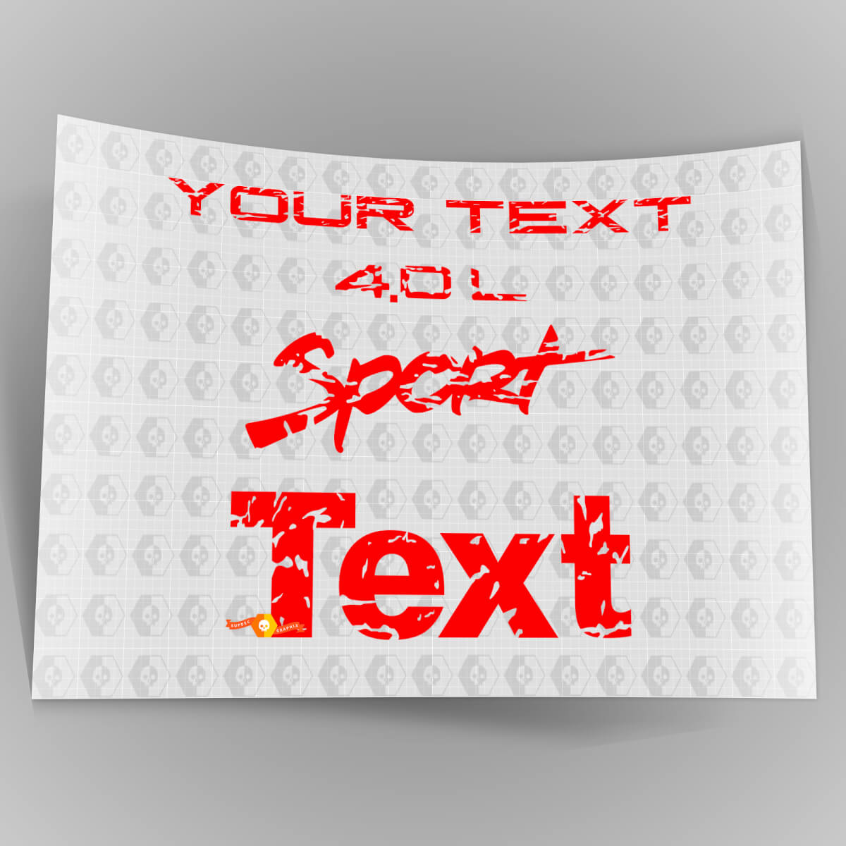 Fender Logos Distressed Sticker Decal for Jeep Wrangler 4.0 TJ