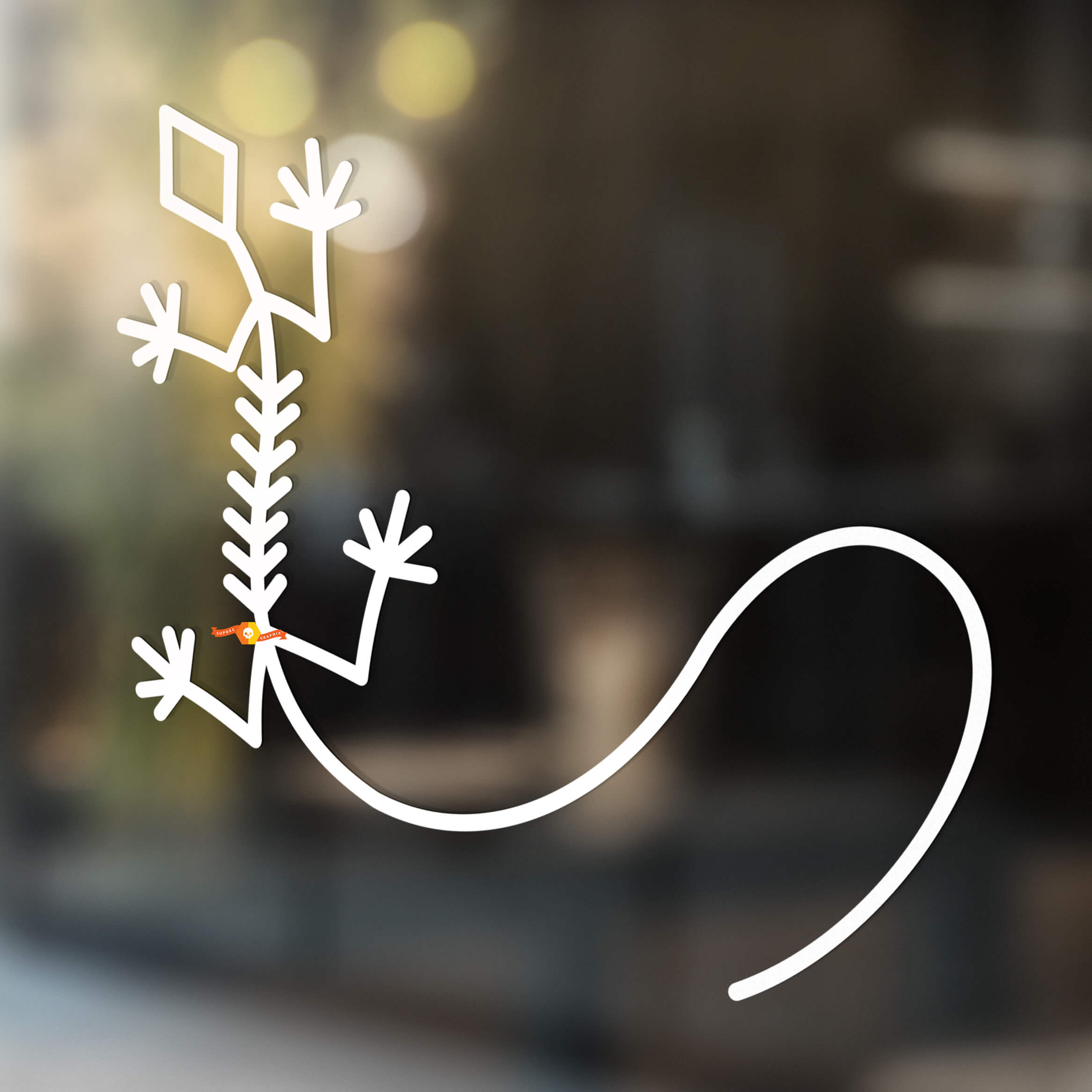 Gecko Lizard Vinyl Art Wall  Window Bathroom Sticker Decal #10