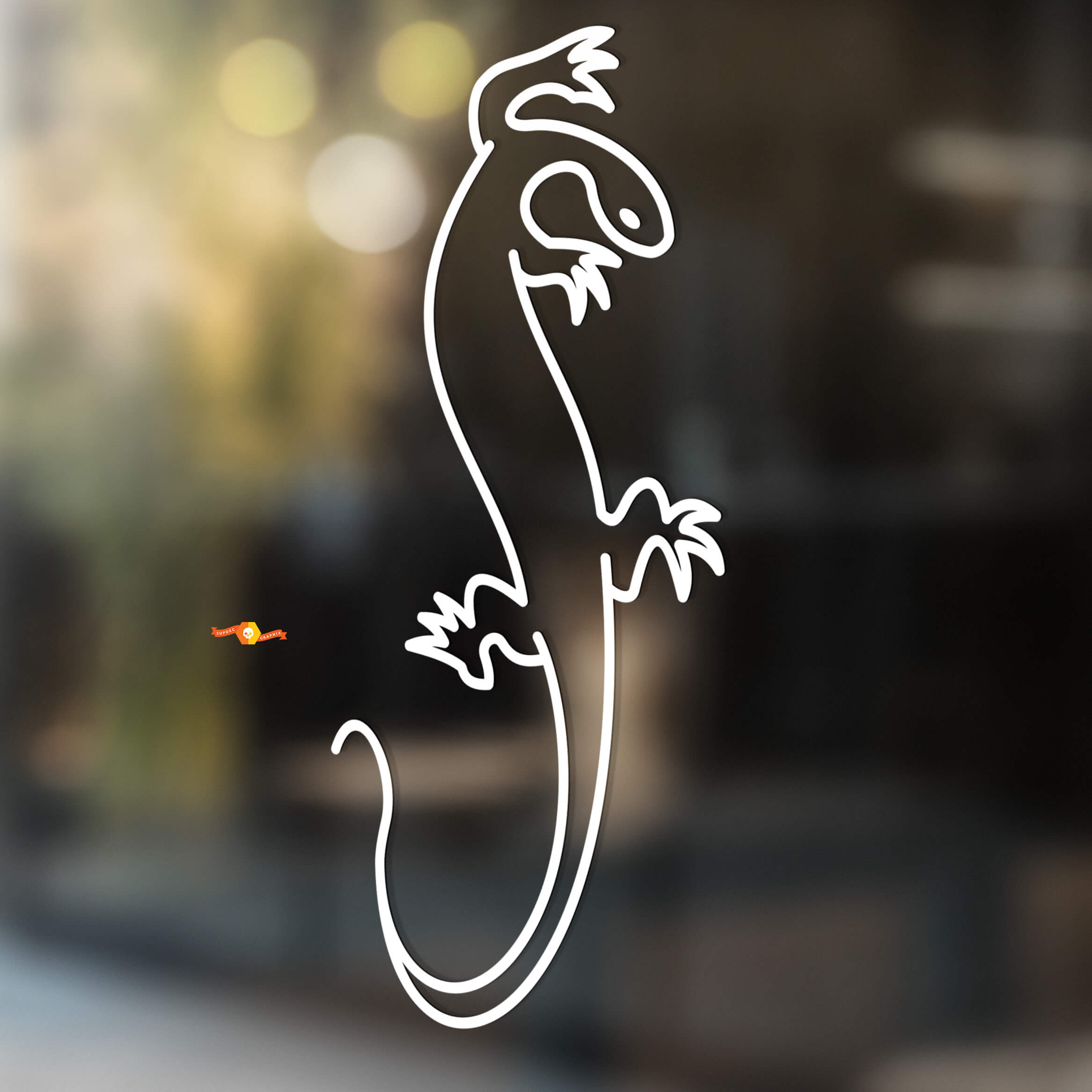 Gecko Lizard Vinyl Art Wall  Window Bathroom Sticker Decal #11