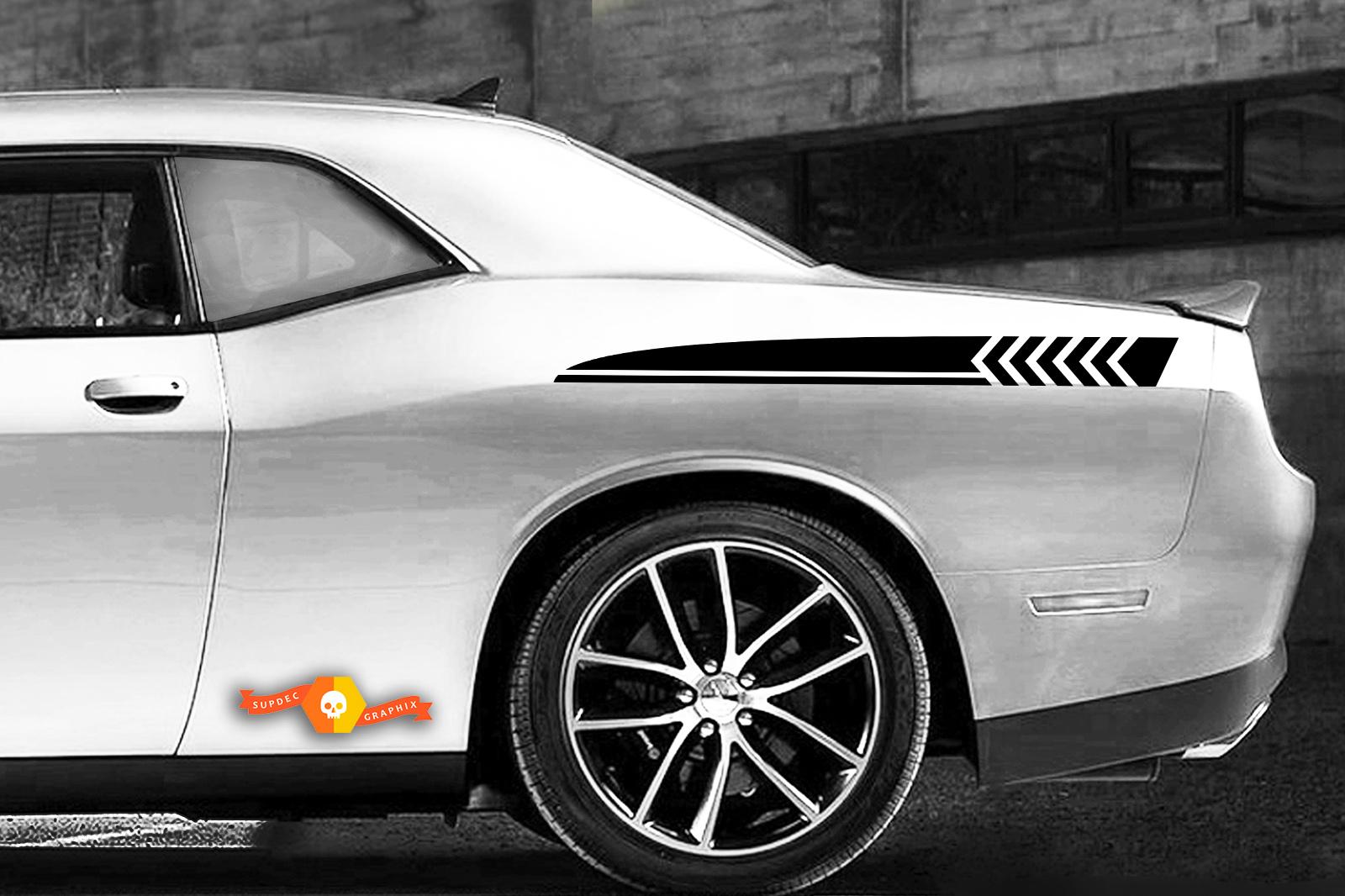 2x side Sticker Decal kit fit to Dodge Challenger