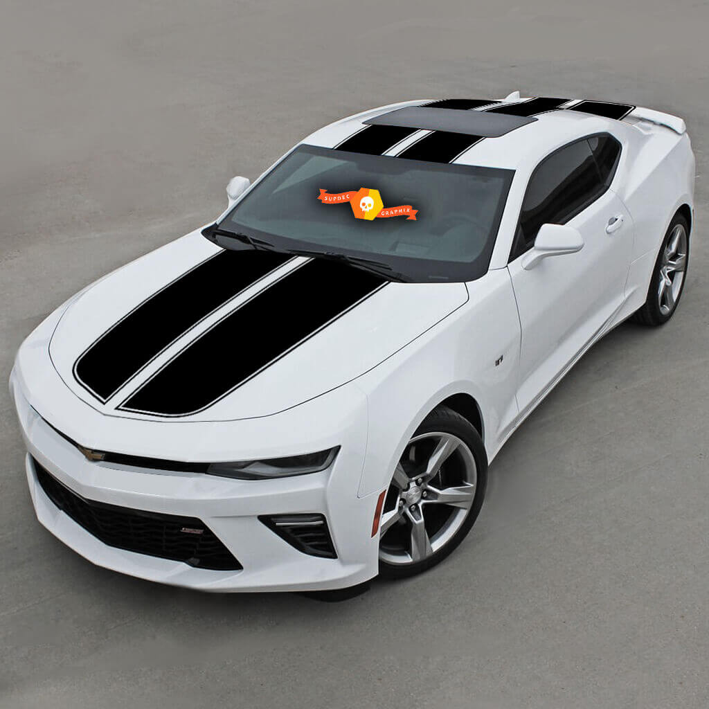 Top Rally Sport Stripes W/ Roof Vinyl Decal Sticker for Chevrolet Camaro