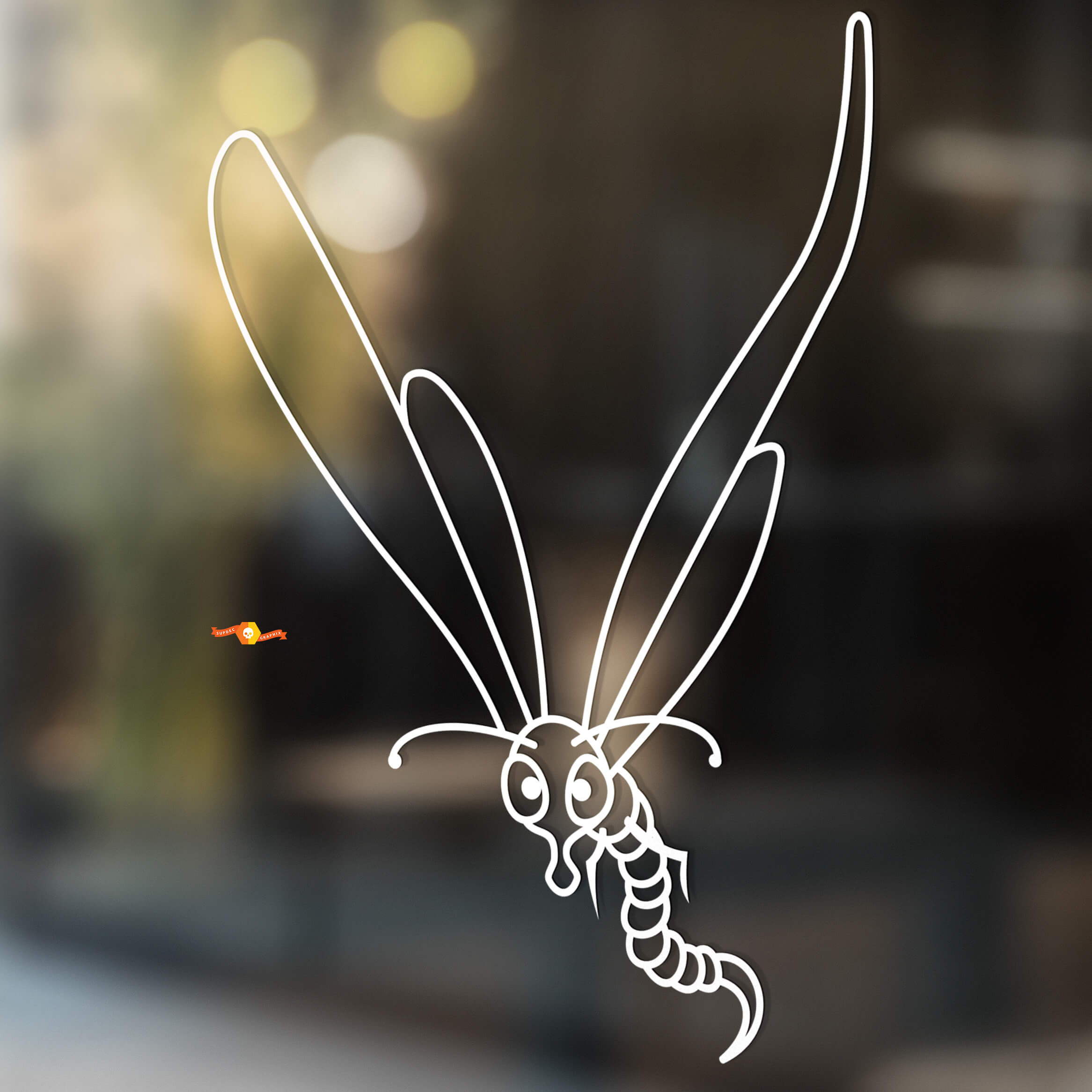 Gnat mosquito Vinyl Art Wall  Window Bathroom Sticker Decal #1