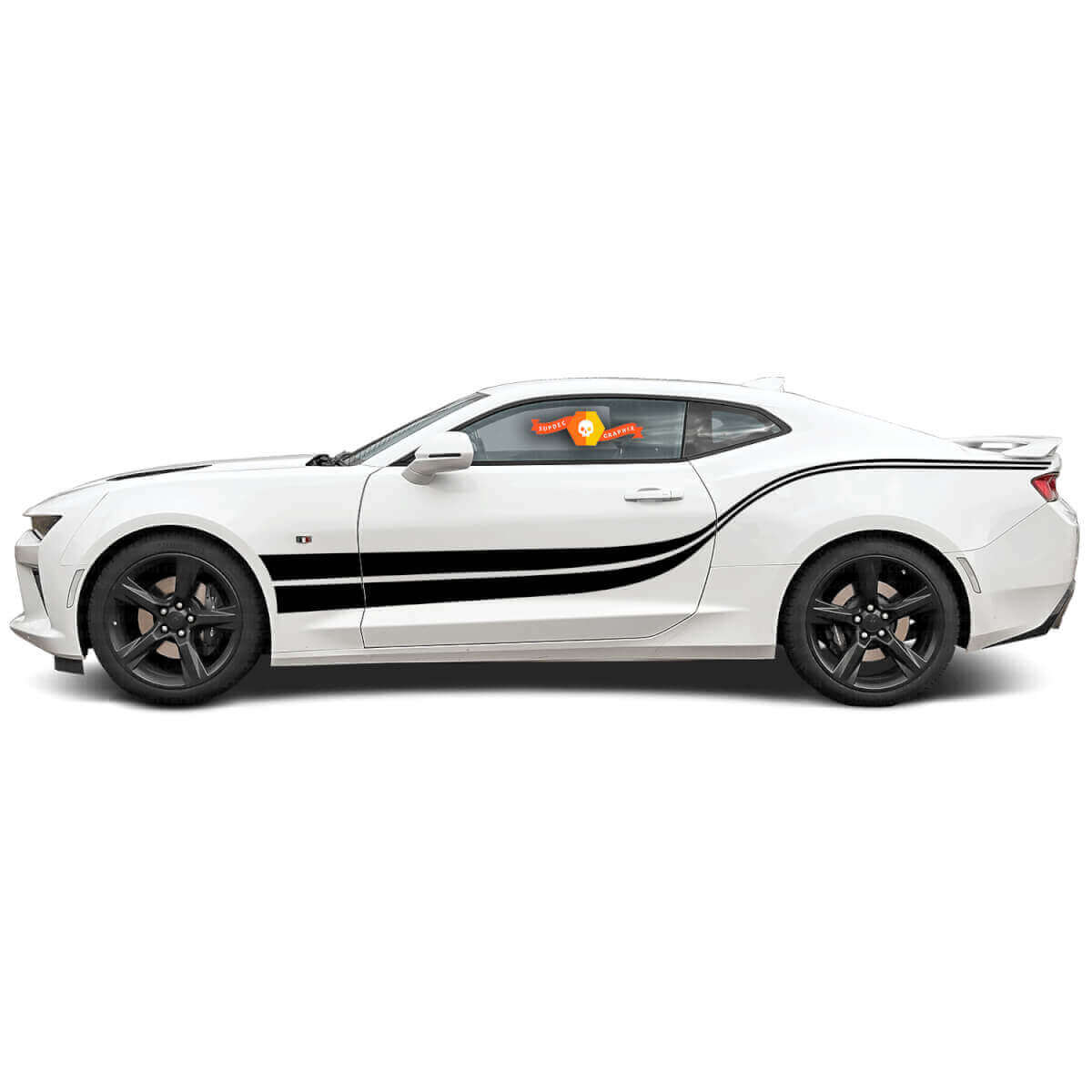 Double Wave Side Accent Stripes Vinyl Decal Sticker for Chevrolet Camaro