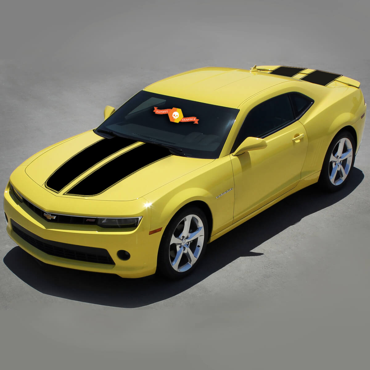 Chevrolet Camaro 2010-2015 Rally Racing Stripes Set With Roof