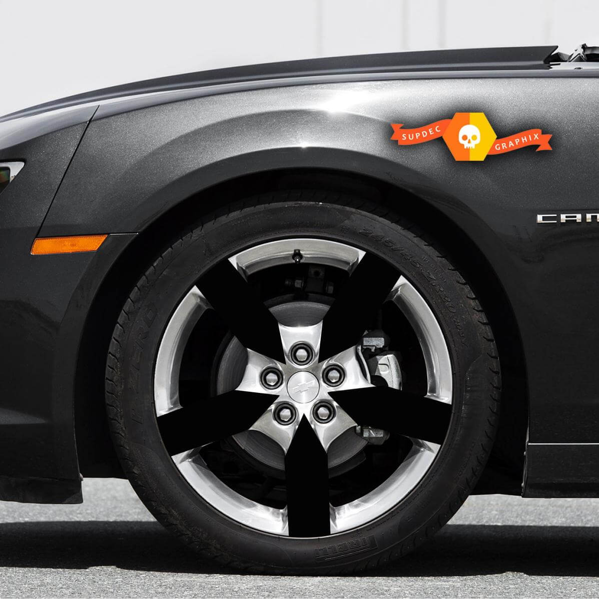 Wheel Insert Overlay Vinyl Decals Set for Chevrolet Camaro 2010-2015