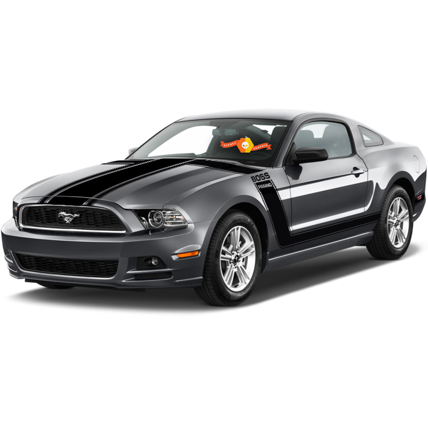 FORD MUSTANG 2013-2020 BOSS 302 STYLE HOOD & SIDE STRIPES