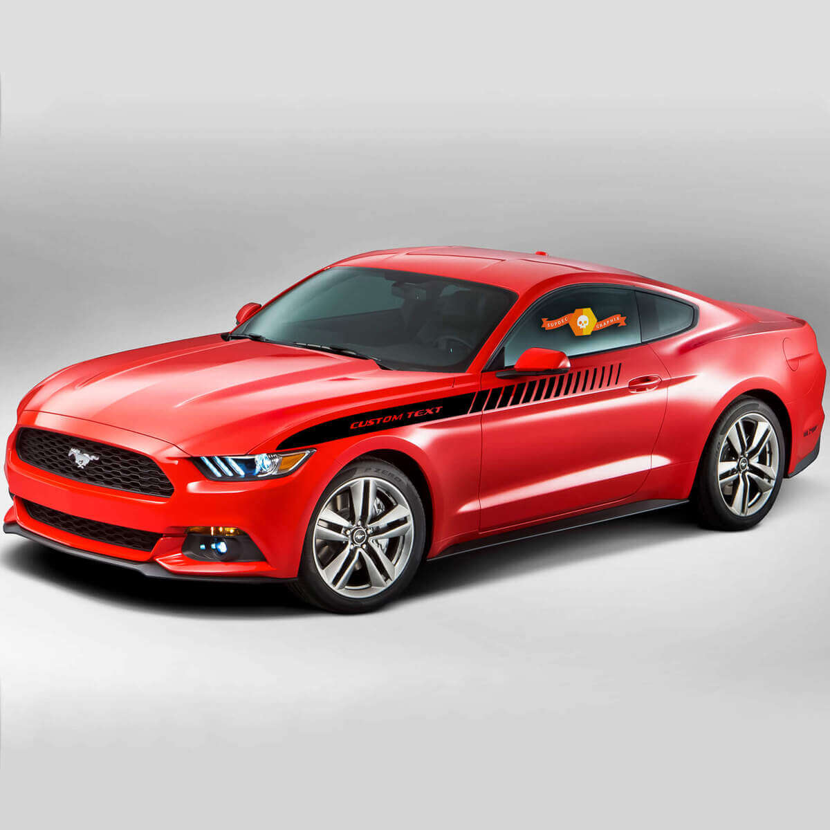 Upper Side Accent Strobe Vinyl Stripes for Ford Mustang 2015-2017