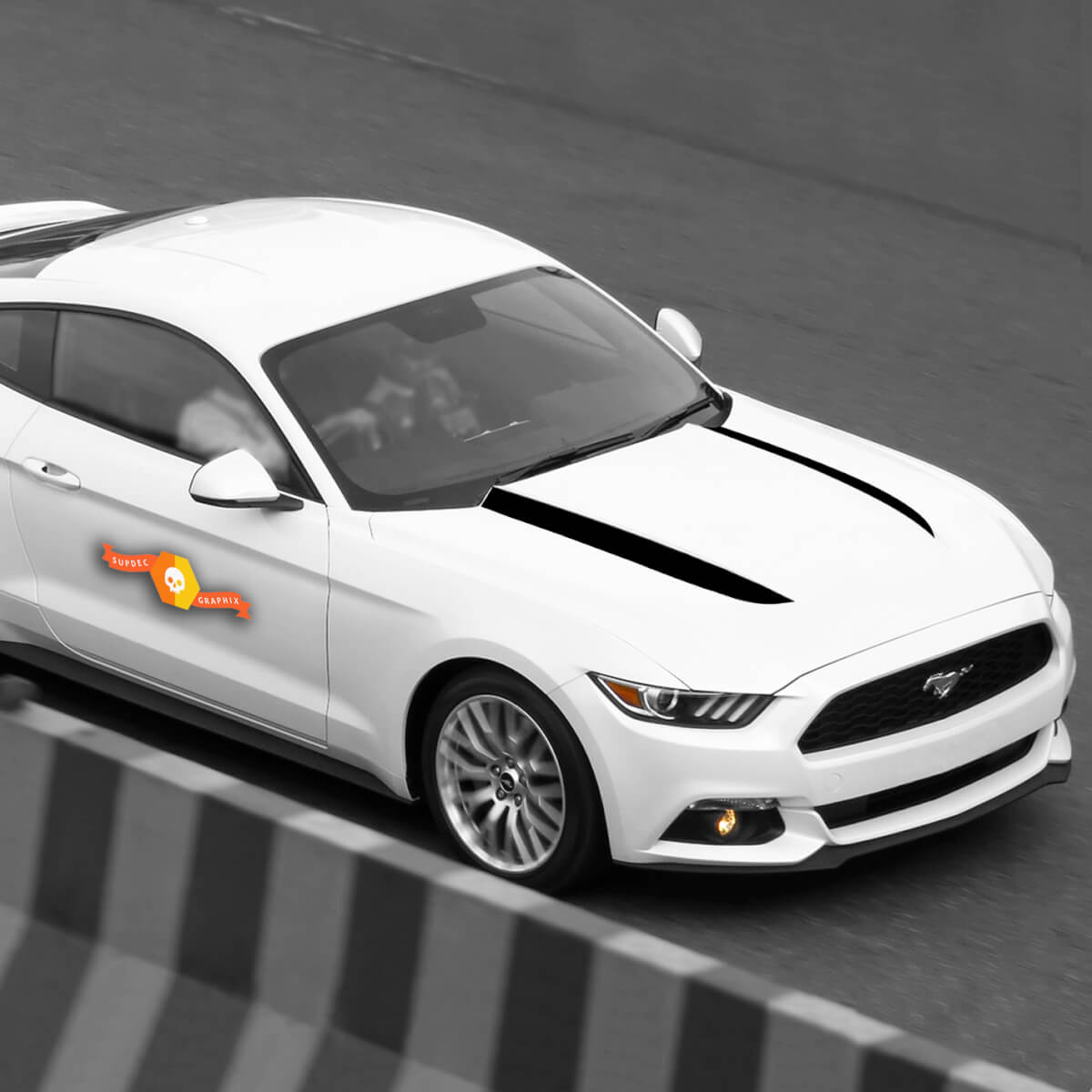 FORD MUSTANG 2015-2020 HAUBE SPEARS SIDE ACCENT DECALS STRIPES