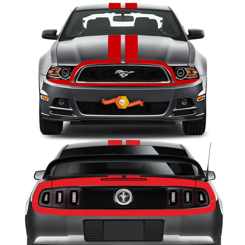 Ford Mustang 2013-2020 Over-The-Top Retro Style Stripes