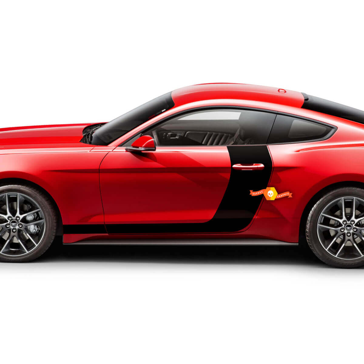Side Door Hockey Stripes Vinyl Decals Stickers for Ford Mustang 2005-2024