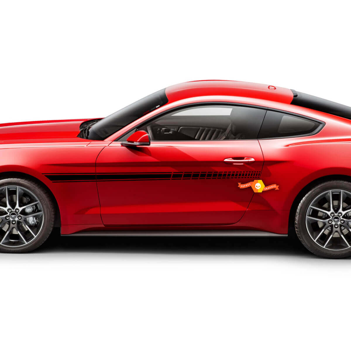Side Door Accent Stripes Vinyl Decals Stickers for Ford Mustang 2005-2024