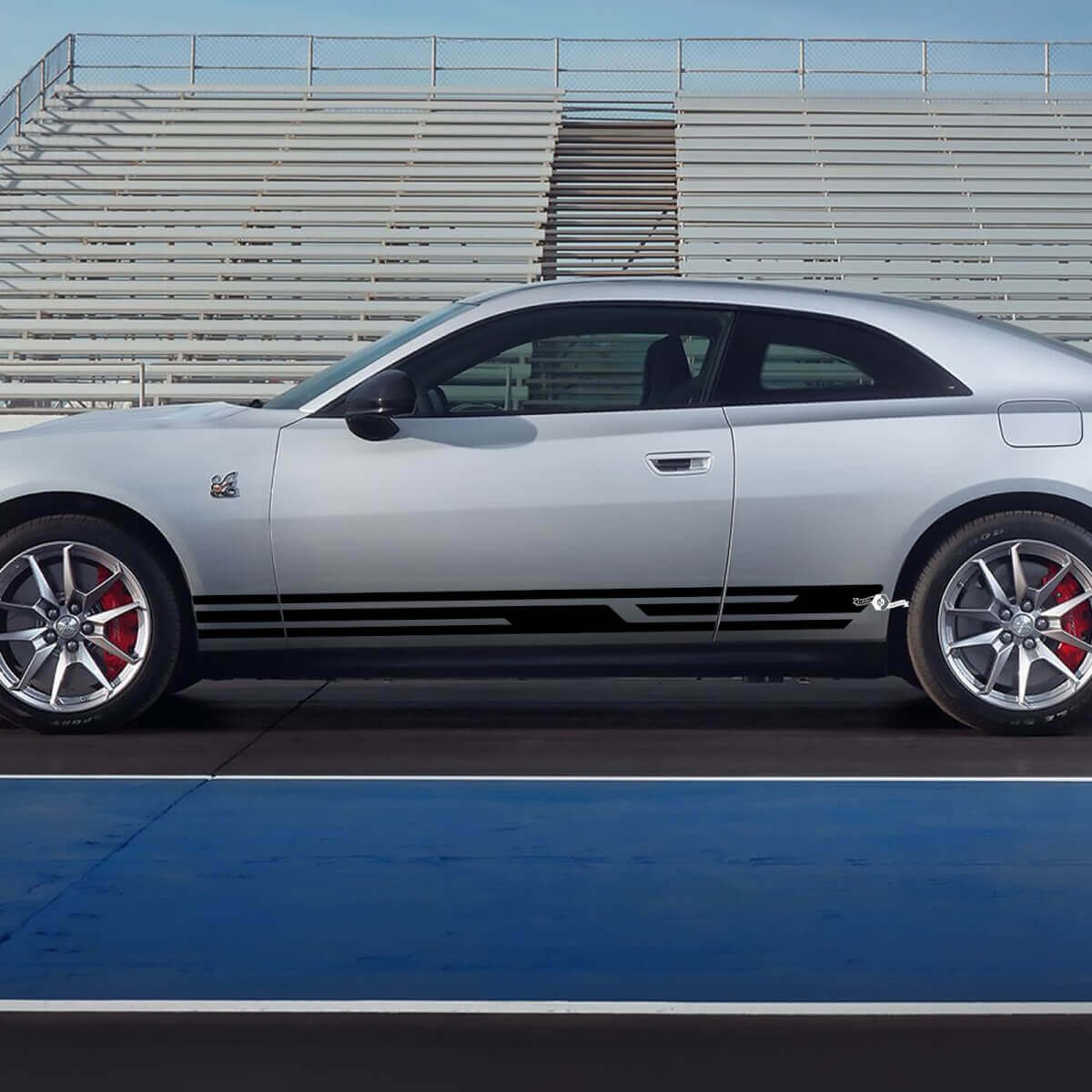 Side rocker panel decal stripes 2 for Dodge Charger Electric 