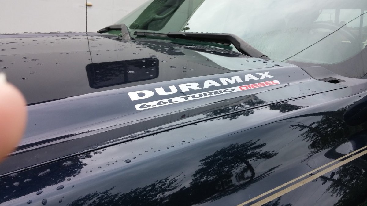 DURAMAX 6.6L Turbo Diesel Hood Decals - New Two Color Decal Design