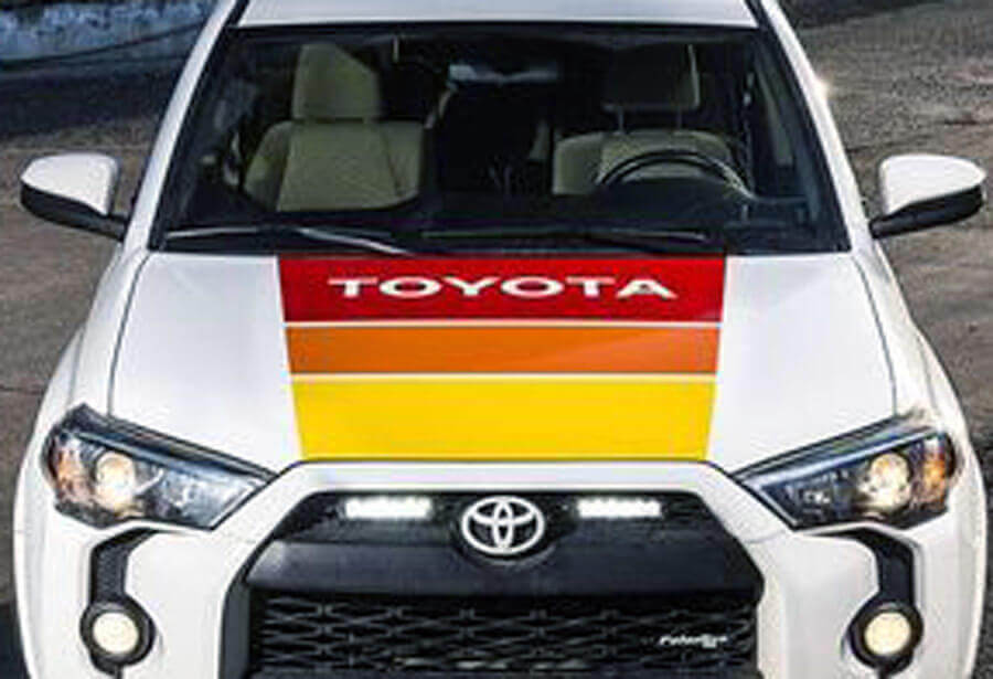 Old School Hood Stripes Vinyl Decal for Toyota Tundra Tacoma 4Runner