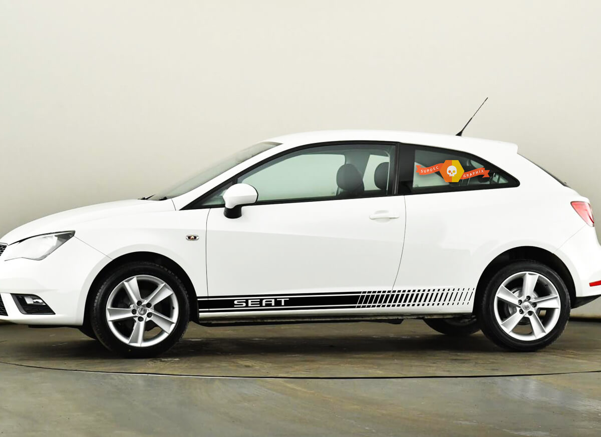 2X seat side stripes vinyl body decal sticker graphics ibiza leon altea arosa alhambra cordoba exeo inca toledo