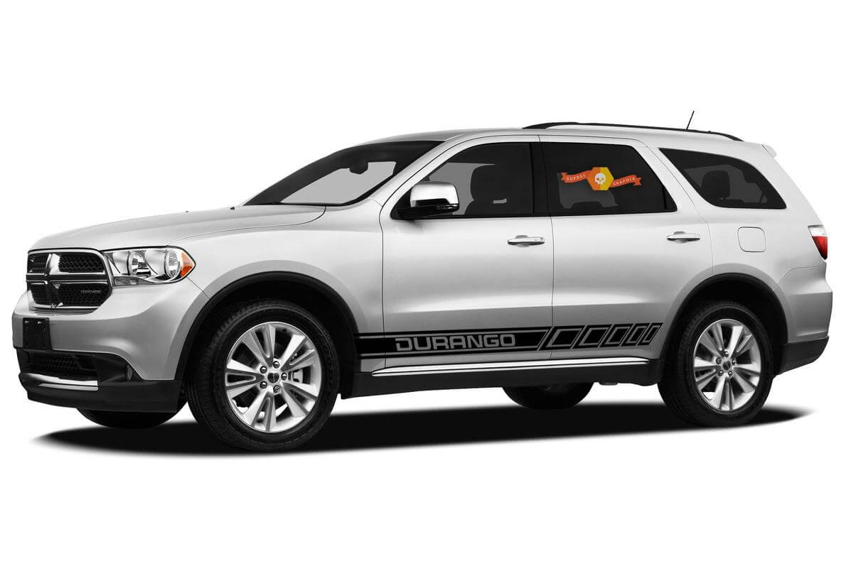 Branded Outline Side Stripes Vinyl Decal Kit for Dodge Durango