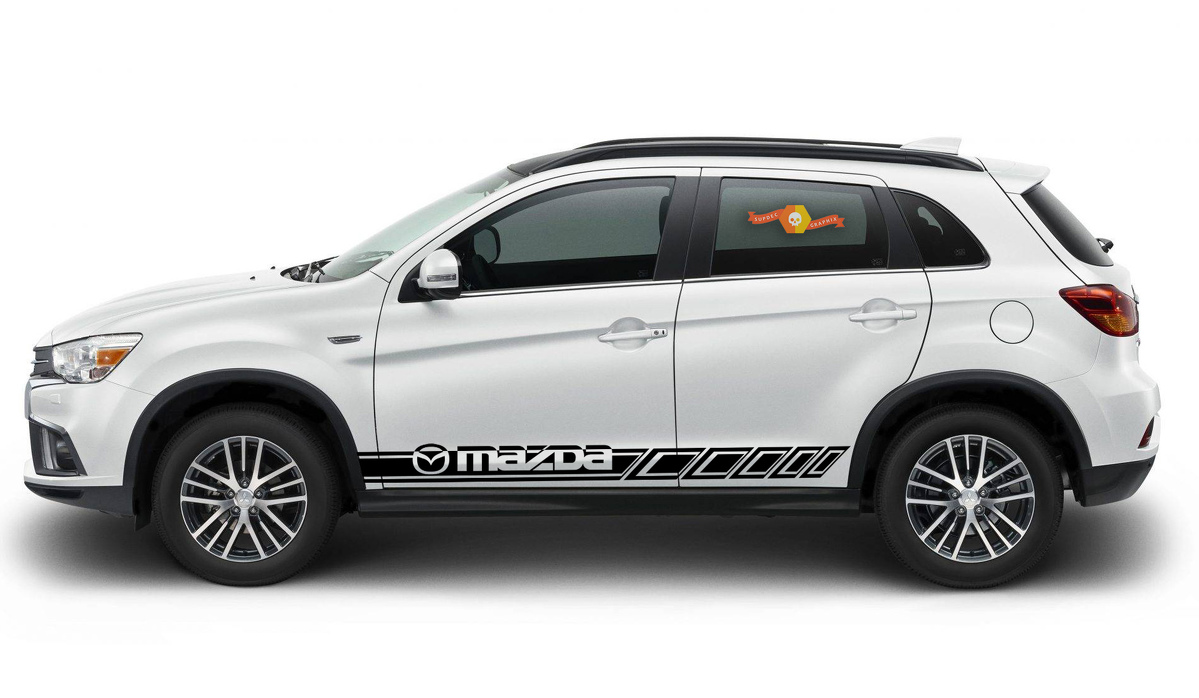 MAZDA CX3 CX5 CX7 - 2x side stripes vinyl body decal sticker logo high  quality