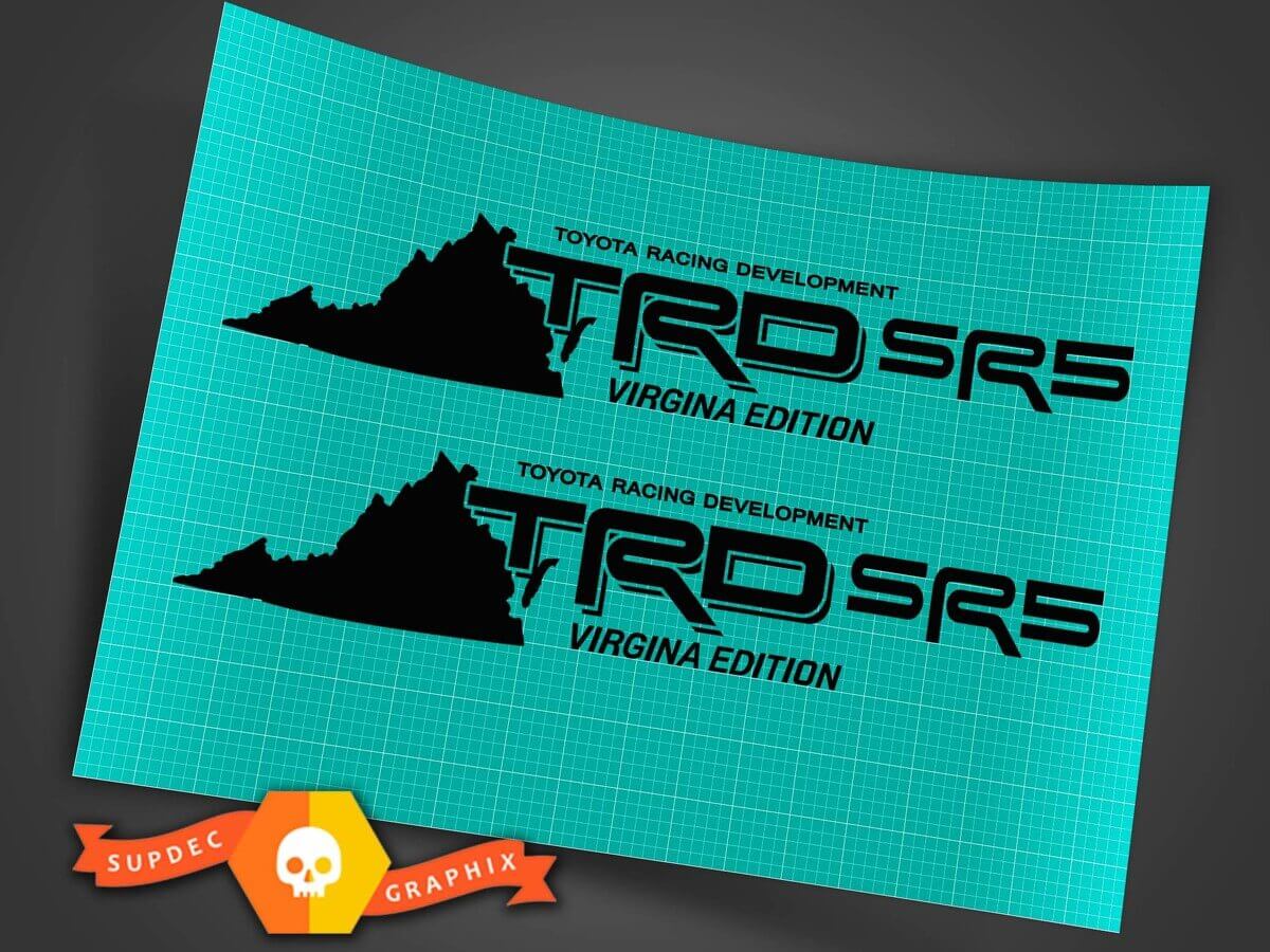 TRD SR5 Virginia Edition Vinyl Decal Set for Toyota Tacoma