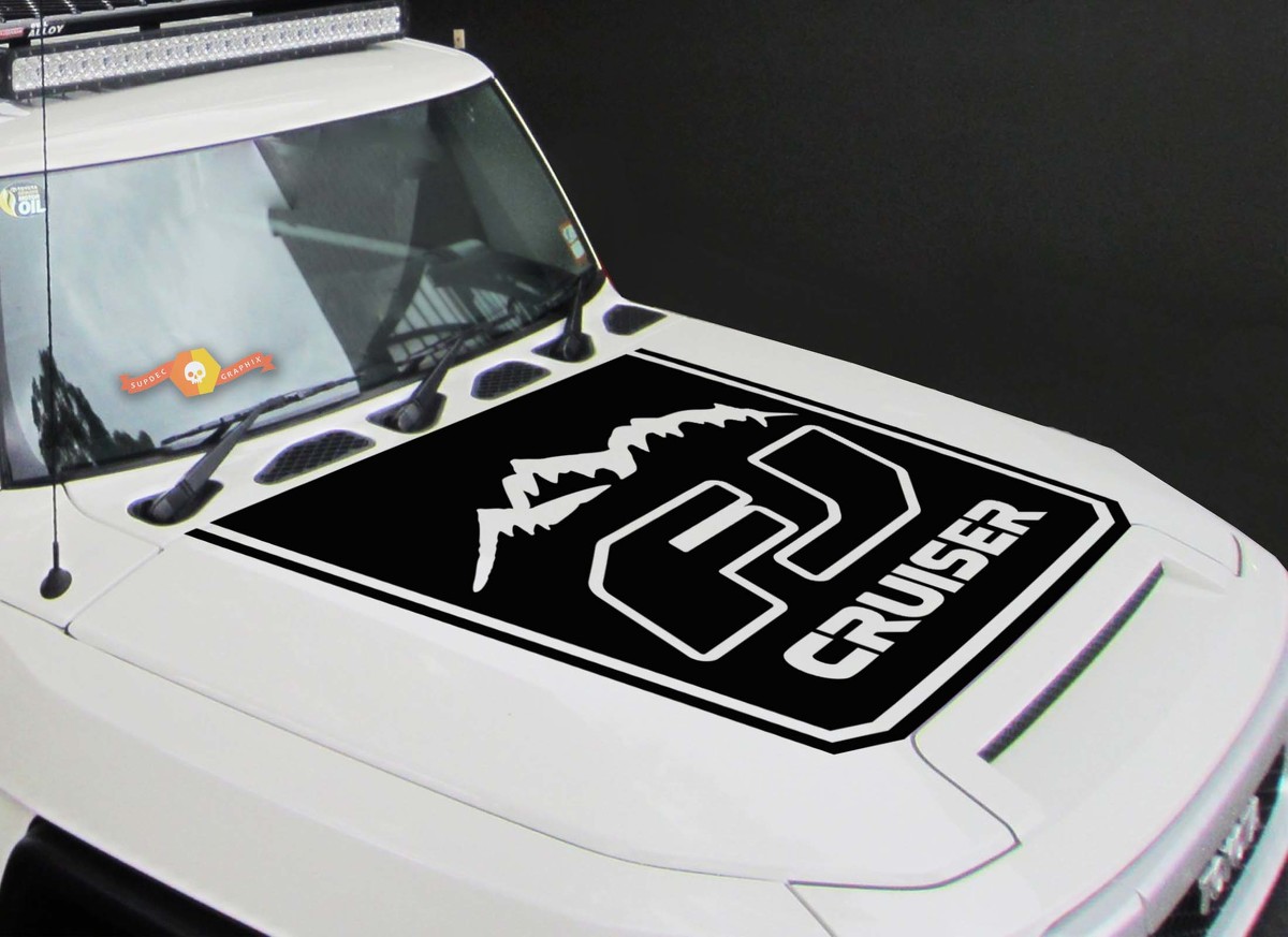 Product Toyota Fj Cruiser 1x Hood Stripe Graphics Vinyl Hood