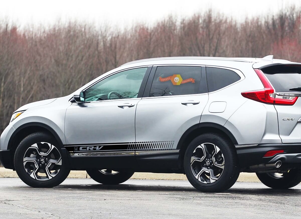 Racing Srtipes & CR-V Logo Side Vinyl Decal Sticker for Honda CR-V