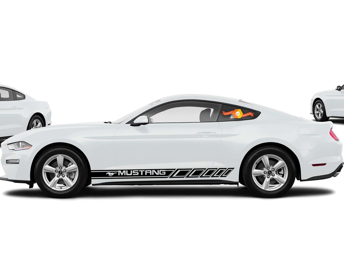 FORD MUSTANG -2x side stripes vinyl body decal sticker graphics premium quality