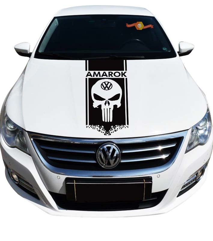 Volkswagen AMAROK 1x stripes hood graphics vinyl hood decal sticker emblem logo
