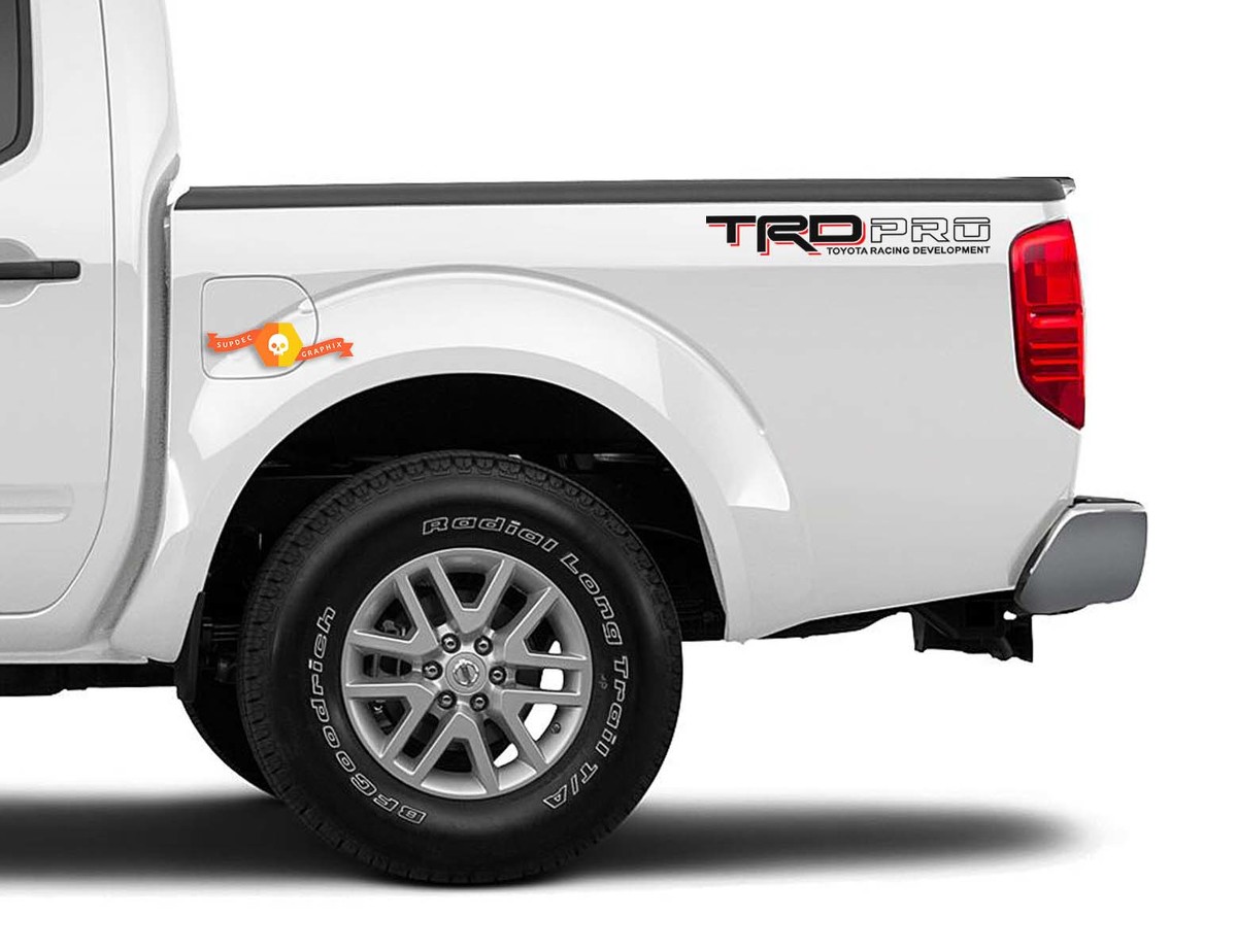 2x TRD PRO Toyota Rennentwicklung Tacoma Tundra Bed Side Vinyl Aufkleber Aufkleber 2 Farben