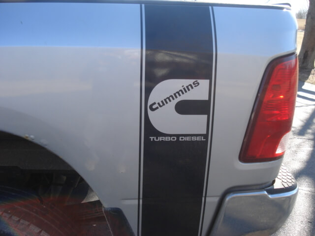 Bed 2 Stripe Vinyl Sticker CUMMINS TURBO DIESEL for Truck