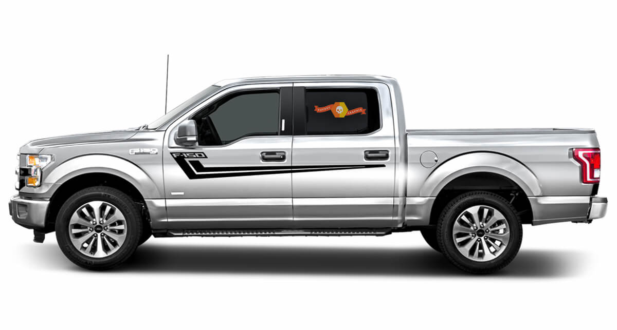 Hockey Side Vinyl Decals Graphics Rally Sticker Set Of 2 for Ford F-150 2017-2018