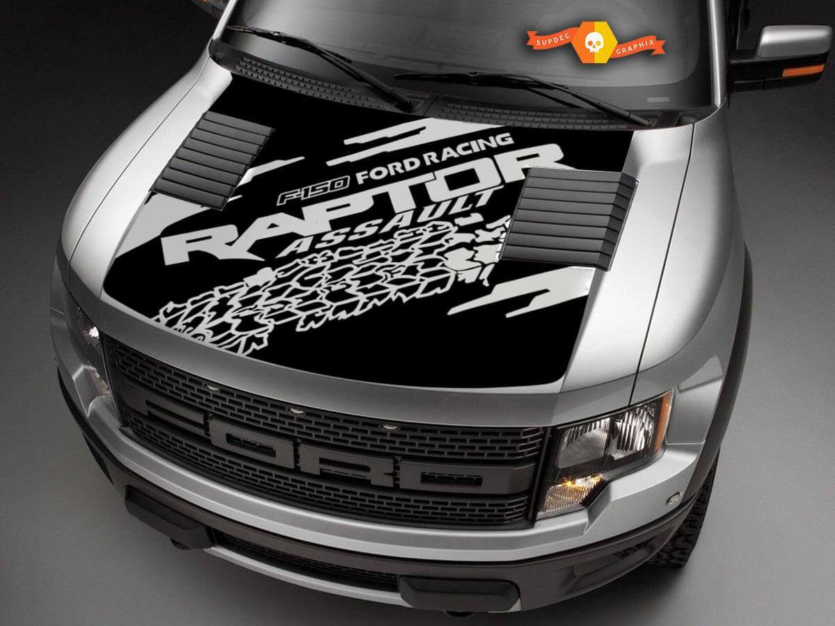 Hood Tire Track Graphics Decal Sticker Package for Musclecar truck power truck