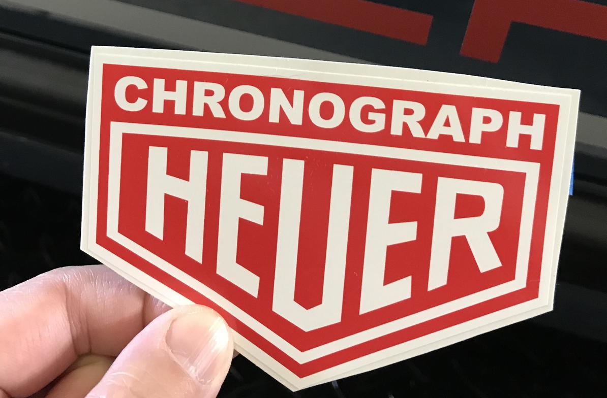 Chronograph HEUER decal sticker