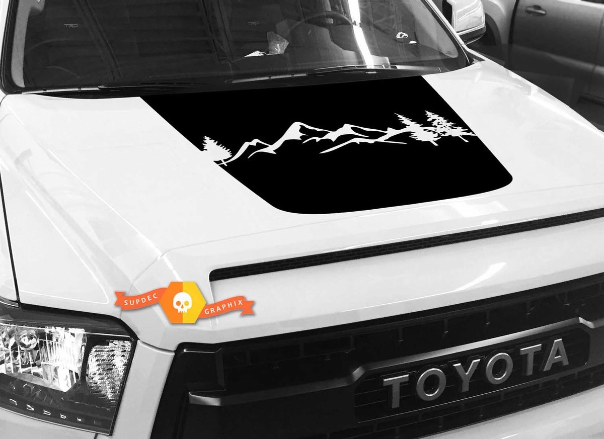 Mountain Forest Landscape Hood Vinyl Decal Sticker for Toyota Tundra 2014-2018