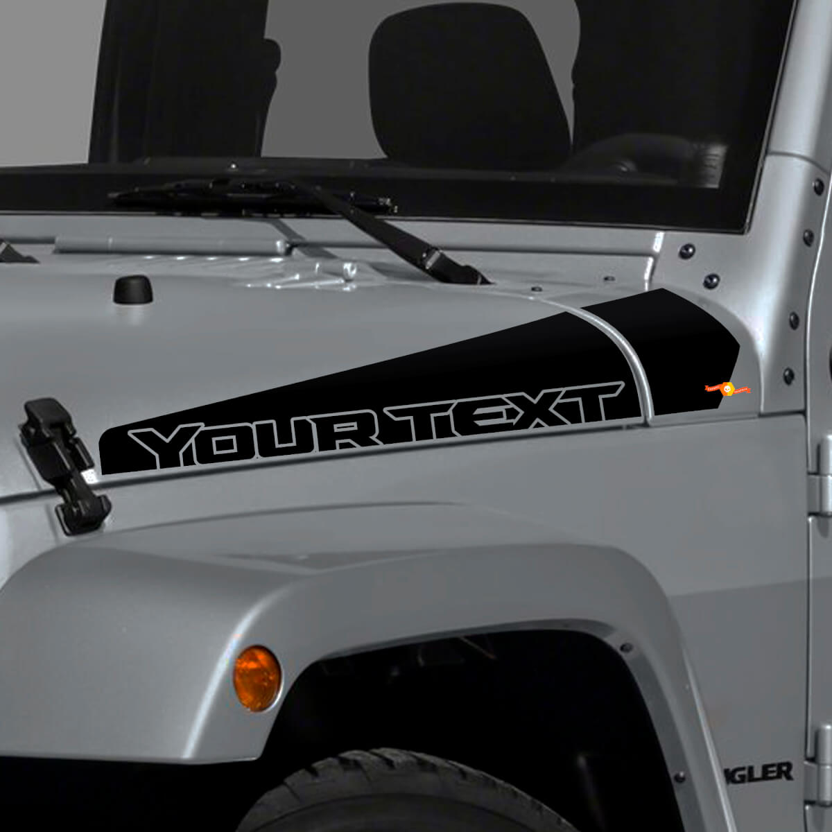 Custom Text Hood Vinyl Sticker Decal for Jeep Wrangler JL CJ TJ YK JK XJ
