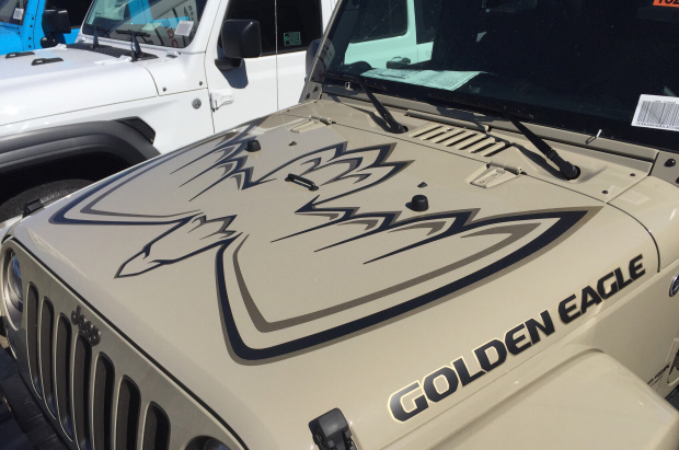 Jeep Wrangler New Golden Eagle Hood Aufkleber