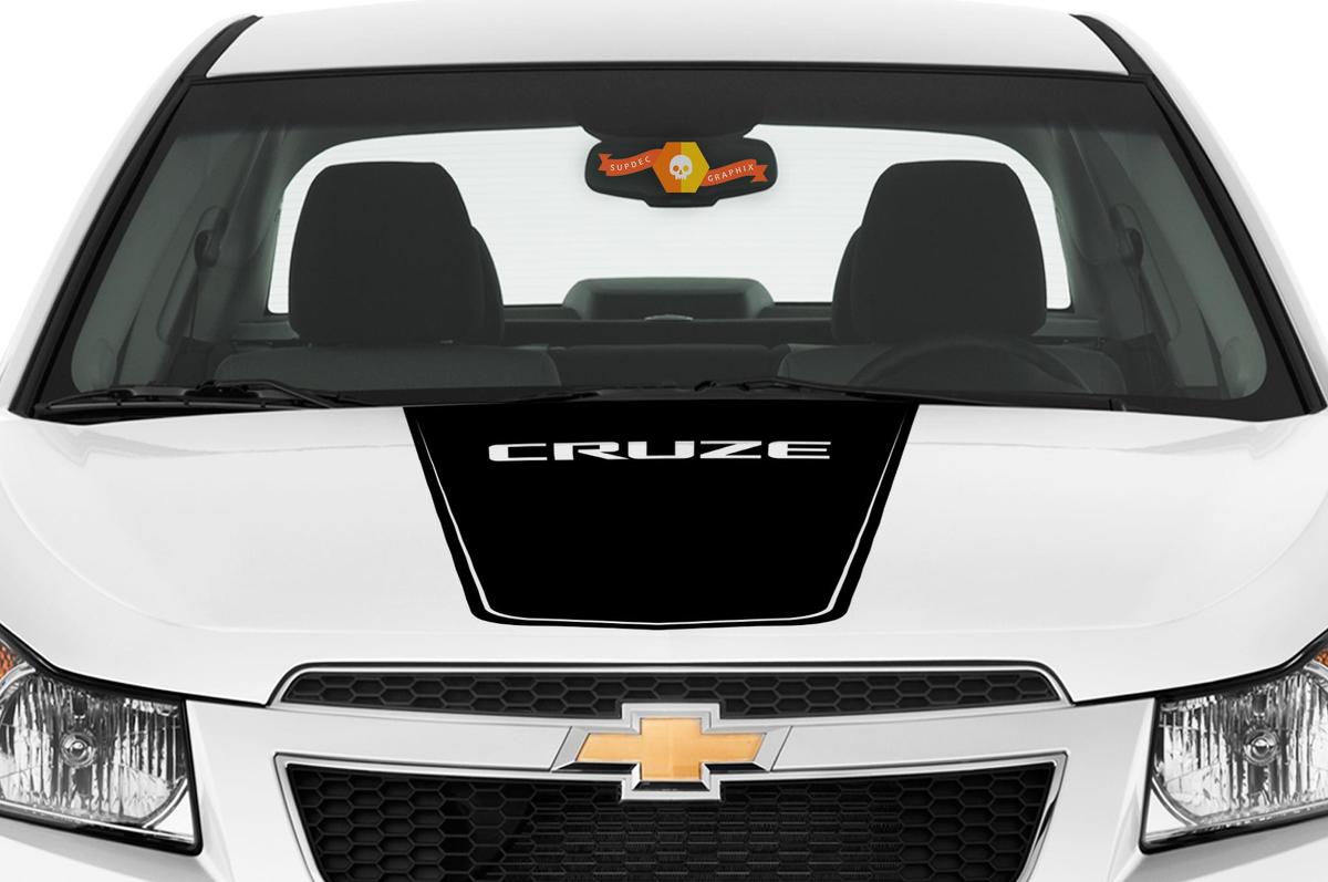 Chevrolet Chevy Cruze - Rally Racing Stripe Hood Graphic Cruze lettering