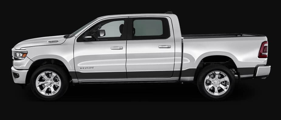 2 New Dodge RAM the all-new 2019 decals side graphics stripe