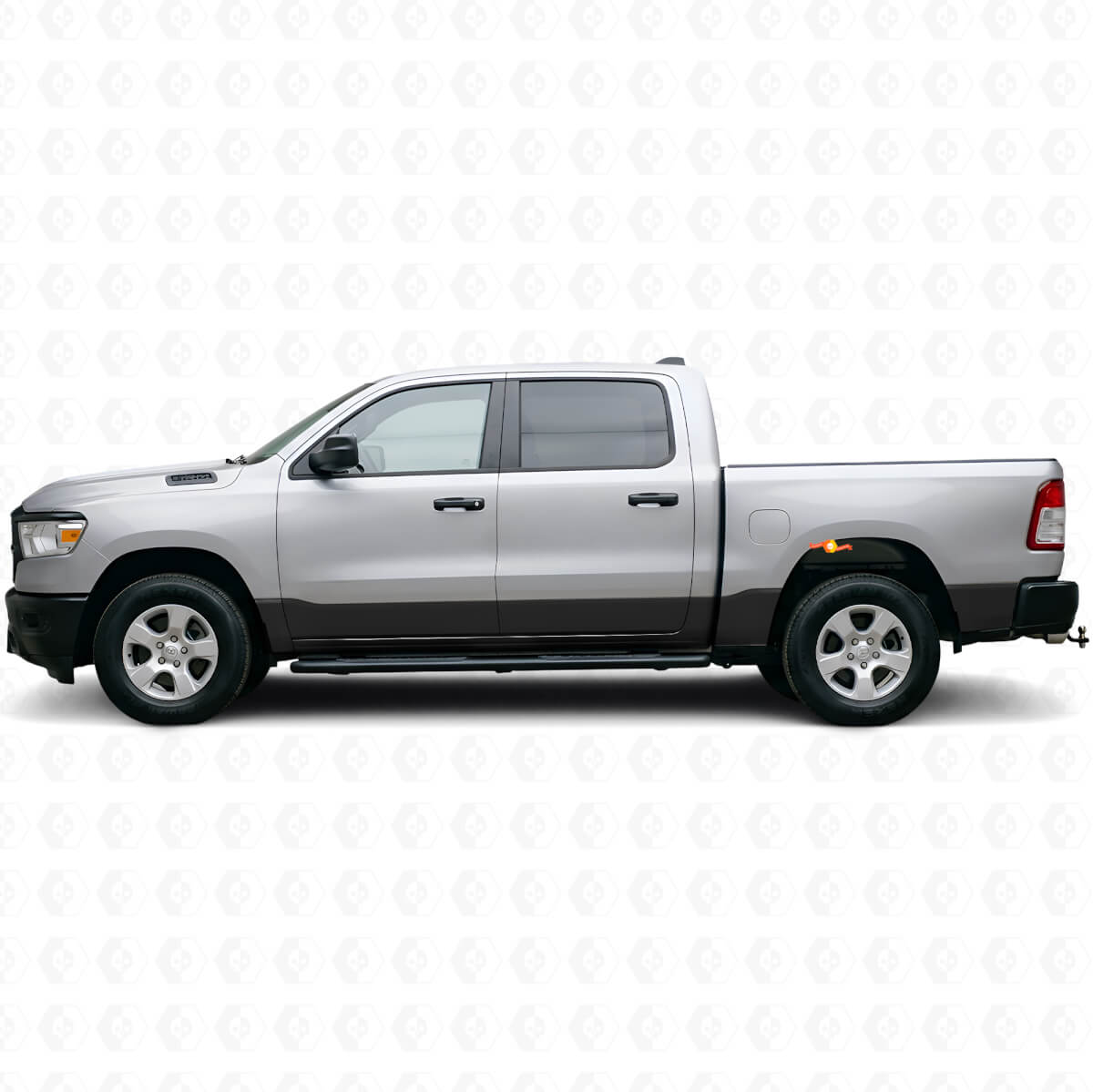 Straight Rocker Panel Stripe Vinyl Decal Kit for Dodge Ram 1500