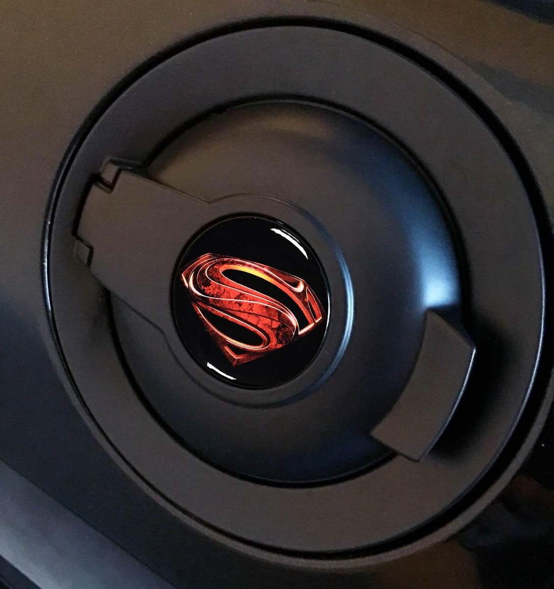 Superman Fuel Door Insert Emblem Domed Decal For Challenger Dodge