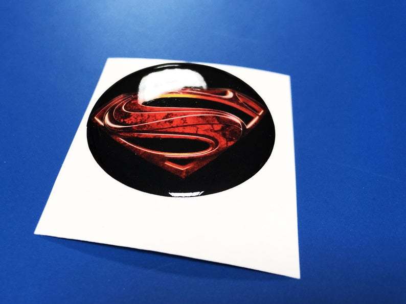 Product Superman Fuel Door Insert Emblem Domed Decal For
