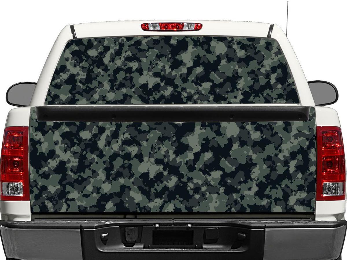 Camouflage Style Rear Window or Tailgate Vinyl Decal for Pick-up Trucks SUVs