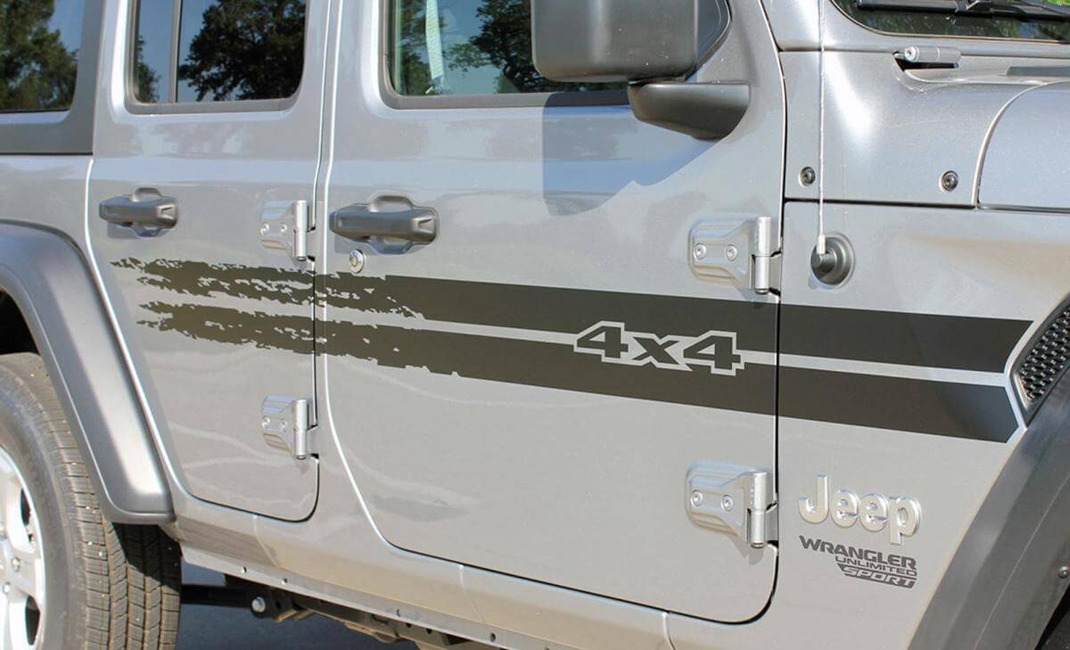 Sport 4x4 All Colors Sticker Decal for Jeep Wrangler Unlimited CJ TJ YK JK XJ