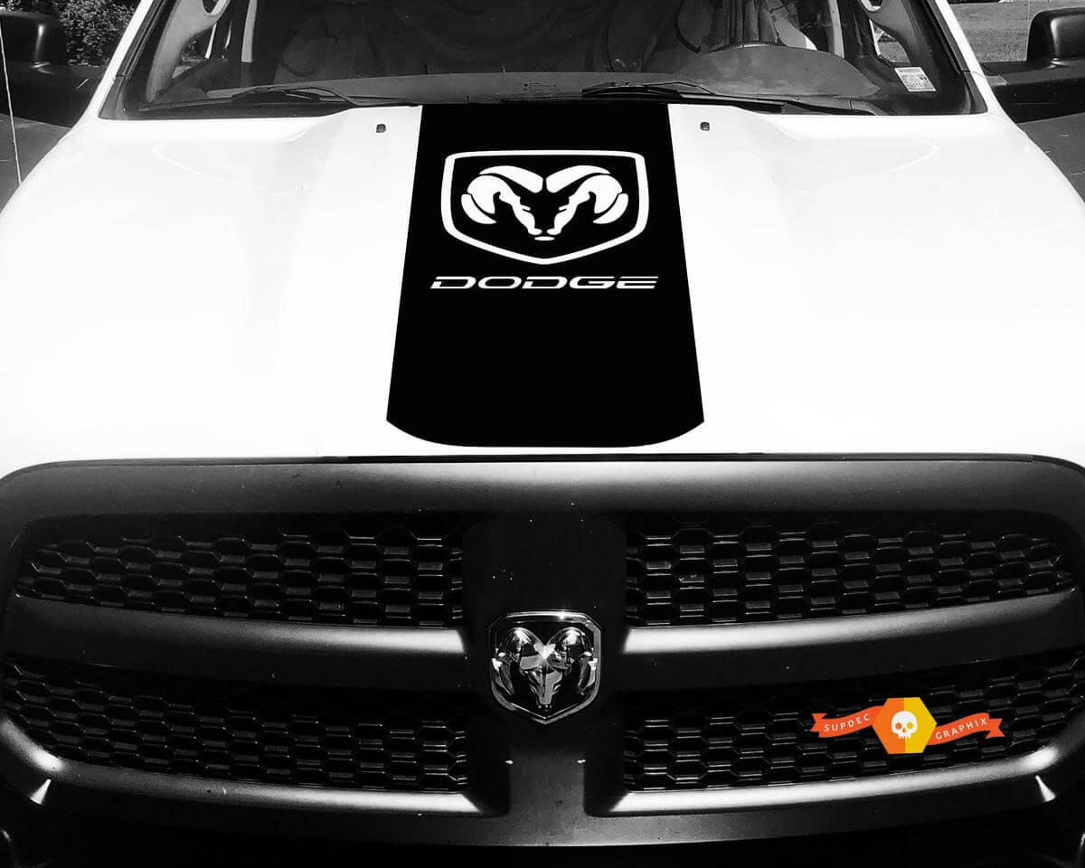 Vinyl Racing Stripe Hood Decals Stickers for Dodge Ram 1500 2500 3500 4