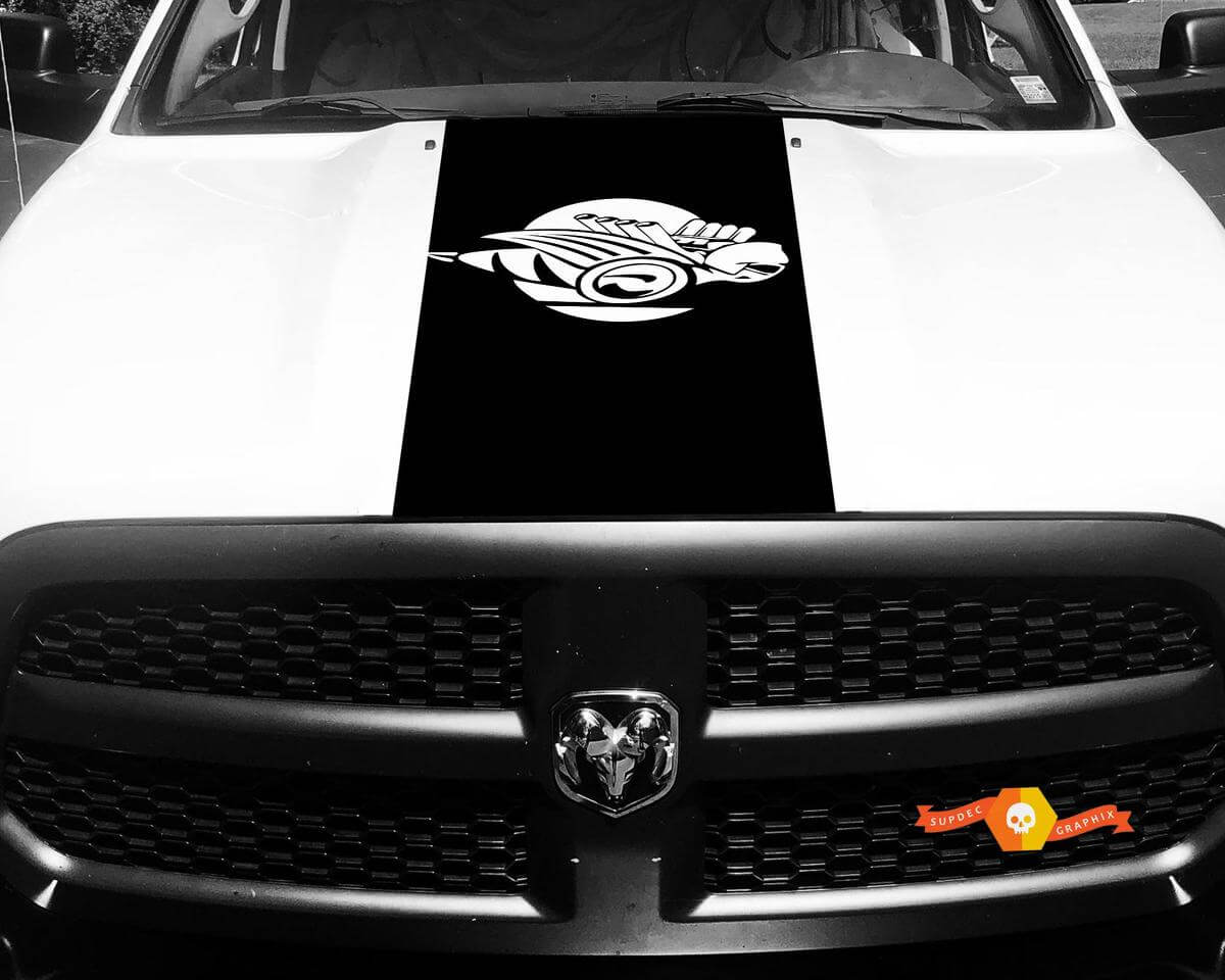 Vinyl Racing Stripe Rumble Bee Hood Decals Stickers for Dodge Ram 1500 2500 3500 #3