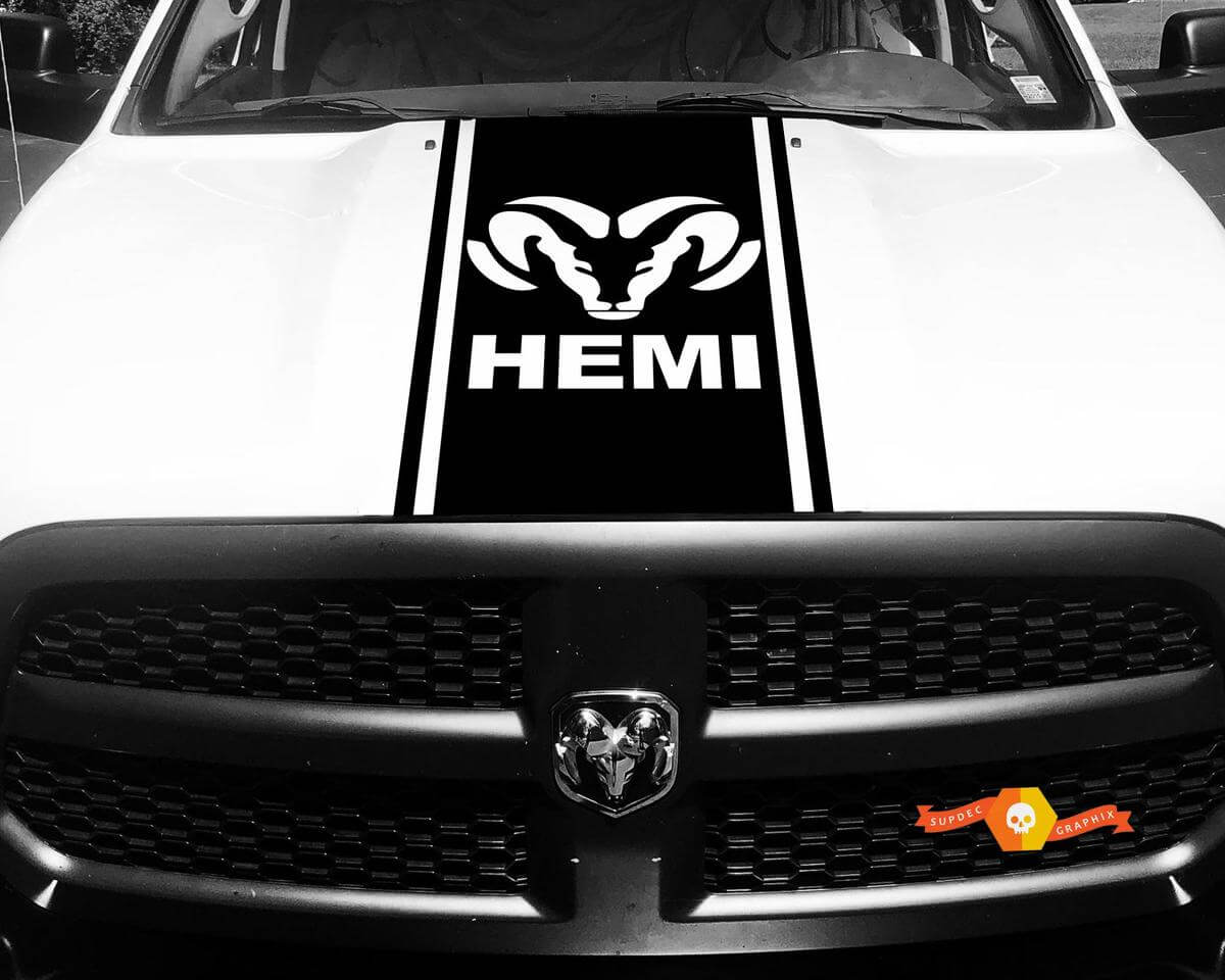 Vinyl Stripe RAM Hood Decals Stickers for Dodge Ram 1500 2500 3500
