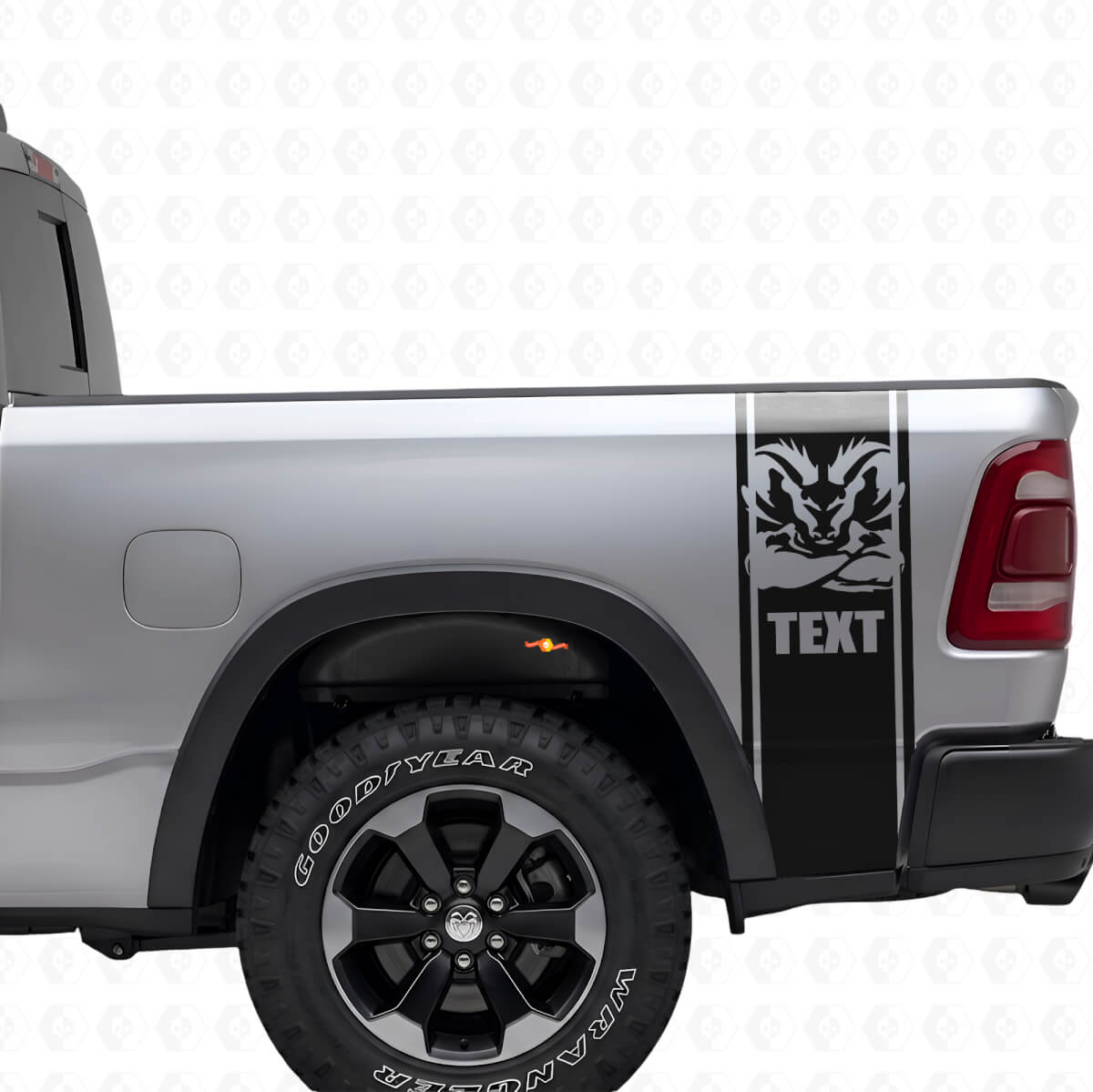 Custom Hemi Style Side Stripe Vinyl Decal Set for Dodge Ram 1500 2500