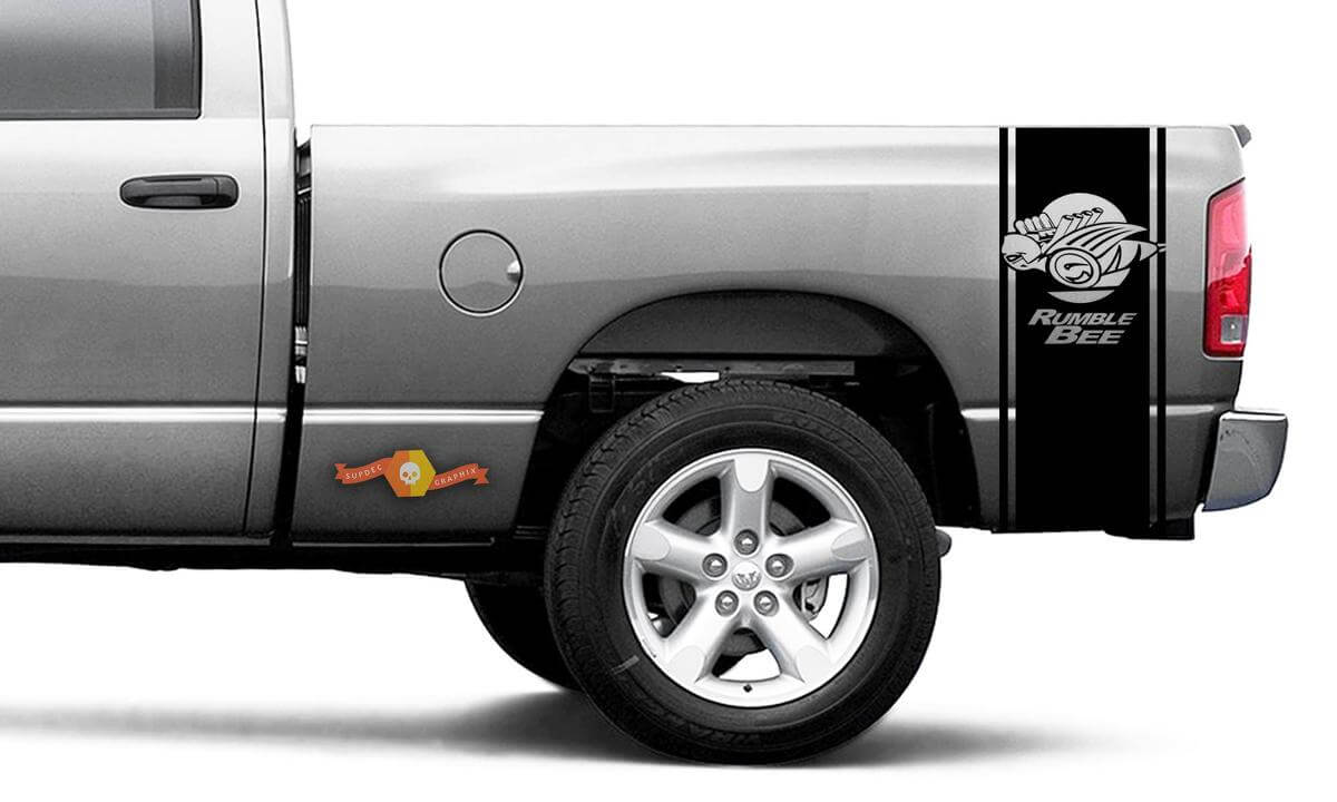 Rumble Bee Side Stripe Vinyl Decal Kit for Dodge Ram 1500 2500