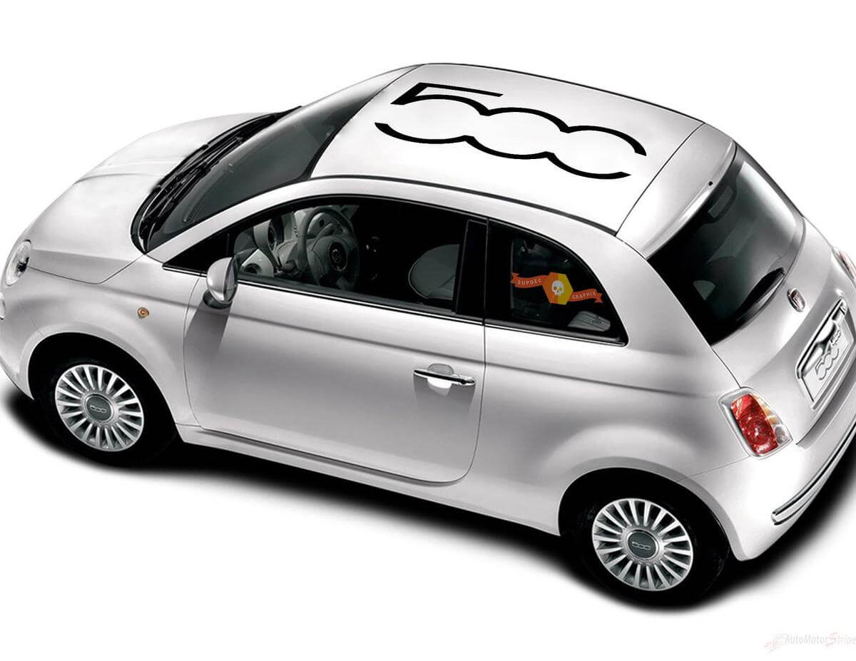 Vinyl Racing 500 Logo Roof Stripe Decal Sticker Vinyl Decal for Fiat 500 Abarth