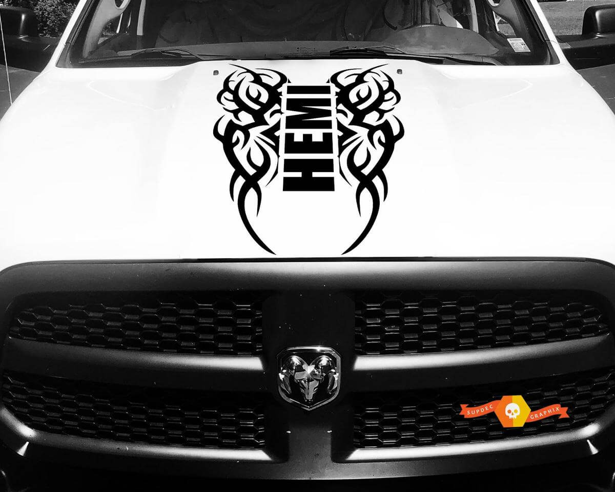 Vinyl Hood Decal Tribal Sticker Tattoo Racing Stripe 4x4 #64 for Dodge Ram