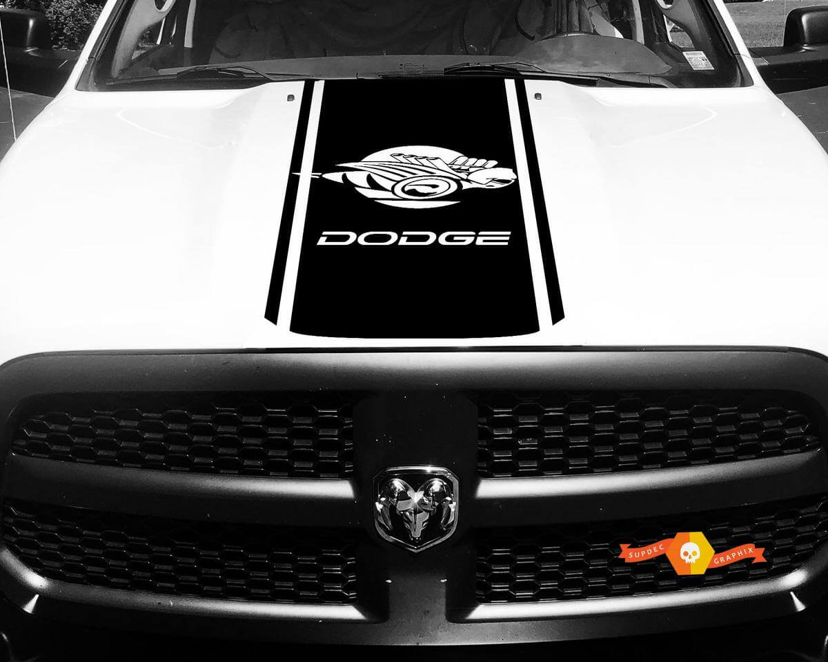 Truck Vinyl Racing Stripe Ram Bee Hood Decals Stickers #77 for Dodge Ram 1500 2500 3500