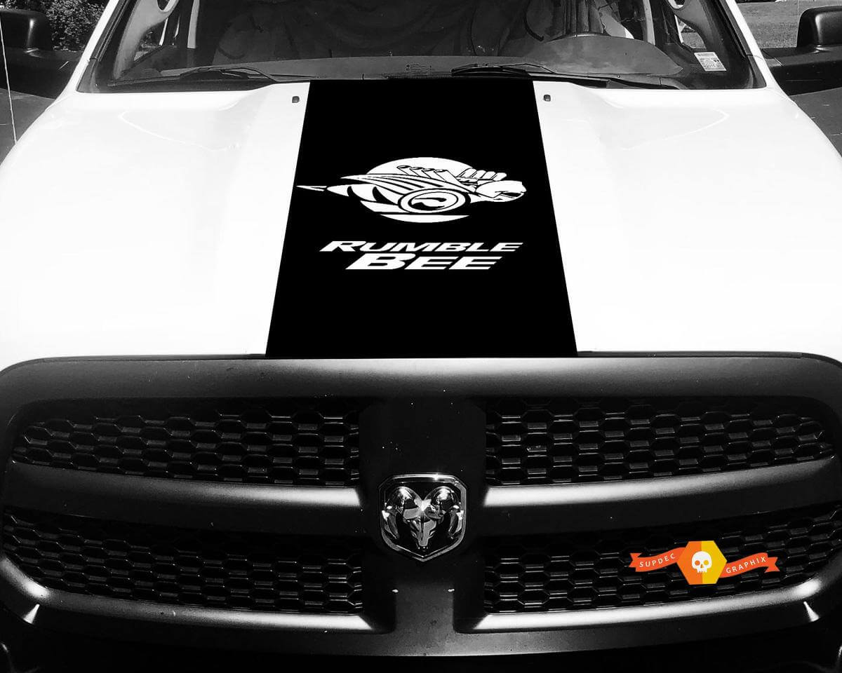 Truck Vinyl Racing Stripe Dodge Rumble Bee Hood Decals Stickers #82 for Dodge Ram 1500 2500 3500